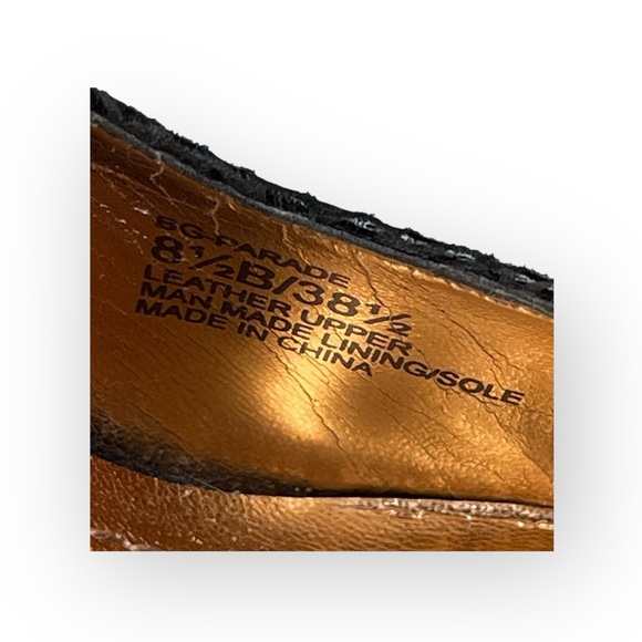 BCBGeneration ❁ Parade Snakeskin Embossed Platform Heels Pumps ❁ Shiny Black 8.5 - Picture 12 of 16